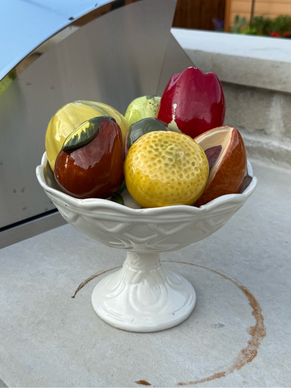 Mid century Italian style Ceramic Mixing Fruits In Bowl